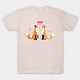 Valentines Day Foxes T-Shirt